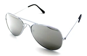 PT Gafas de Sol Aviador Hombre Mujer Sunglasses UV400 Espejo Plata - Imagen 1 de 2