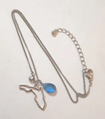 Florida蓝色水晶项链吊坠 — 第 1/4 张图片