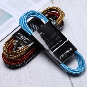 Noise Reduction Pickup Cable 6.5mm Plug Audio Wire Cord Braided Guitar Cable - Picture 1 of 12