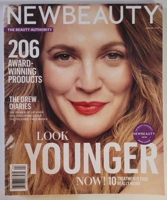 NEW BEAUTY Magazine Spring 2019 w/ Drew Barrymore Cover NEW Foto 1 de 4