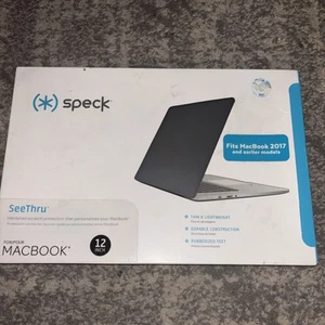 SPECK BLACK CASE FOR 12" APPLE MACBOOK - FITS MACBOOK 2017 AND OLDER open box - Picture 1 of 3