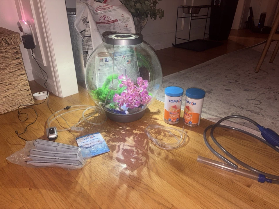 biOrb Classic 30 8-Gal Silver LED Fish Tank + Plants, Stones & 6 Filters - Image 1 of 4