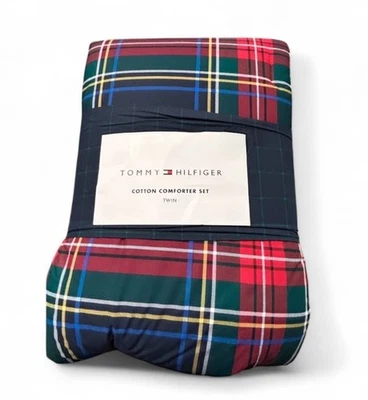 "Juego de edredón doble a cuadros multicolor Tommy Hilfiger 68""x88""" Foto 1 de 4