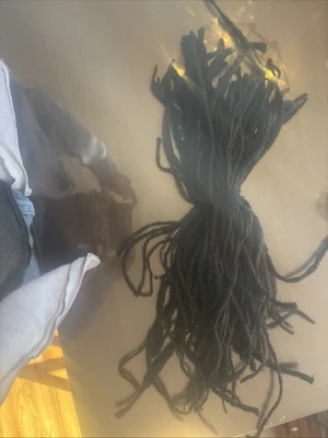 Rastas naturales reales de 20" 24" extensión rastas de un solo extremo trenzas de ganchillo Loc Foto 1 de 3