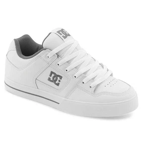 Zapatos de skate DC Pure para hombre, blancos/acorazados/blancos, M10 - Imagen 1 de 4