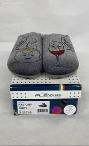 IOB Flexus By Spring Step Women's Gray Coffee & Wine Slippers Size 36 - Picture 1 of 8