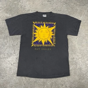Vintage 90s Sun Valley Nature Art Tee Faded Black T-Shirt Adult XL X-Large Rare - Bild 1 von 8