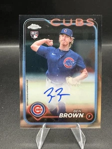 2024 Topps Chrome Ben Brown Base Rookie Auto RA-BB Cubs - Picture 1 of 2