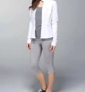 Lululemon Awakening Crop Grey Leggings Size 4 - Picture 1 of 7
