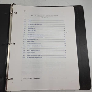 American Boat & Yacht Council 2003 Manual 3 Ring Binder Electrical Systems - Picture 1 of 12