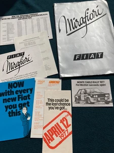 Fiat Mirafiori Brochure Set 1977 - UK Issue - 8 items RARE inc Price List - Picture 1 of 3