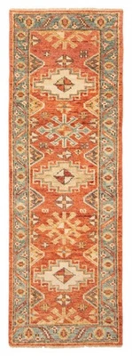 Vintage Hand-knotted Runner Rug 2'6" x 7'10" Traditional Oriental Wool Carpet - Image 1 of 4