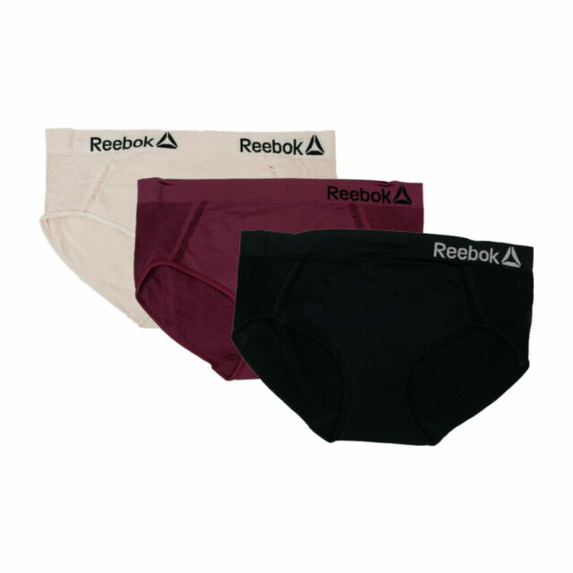 Reebok Women's Underwear Seamless Hipster Panties, 4-Pack 