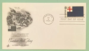 Sc 1351 6c 1968 Historic Flags Bunker Hill FDC ArtCraft Cachet - Picture 1 of 2