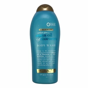 OGX Radiant Glow + Olio di Argan del Marocco Lavaggio Corpo Secco Senza Solfati 19,5 Oz - Foto 1 di 2