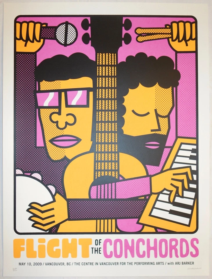  2009 Flight of the Conchords - Vancouver Concert Poster S/N by Doublenaut - Image 1 of 1