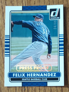 Felix Hernandez (Mariners) 2015 Donruss baseball Press Proof GOLD (only 99 made)