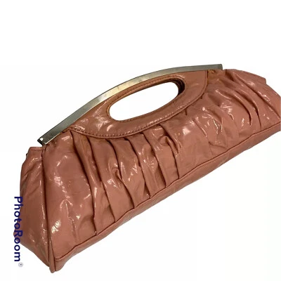 "Blutch Bijoux Terner Rosa PU Plata Borde Forrado Vestir Clubbing Social 5x12x2""" Foto 1 de 4