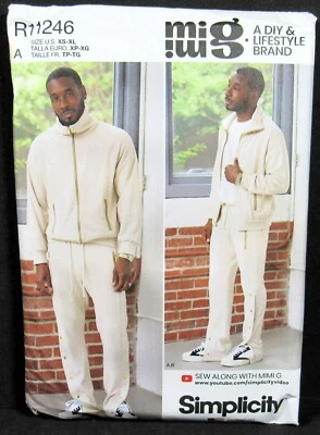 Men's Knit Jacket and Pants Size XS S M L XL Simplicity 11246 Uncut Pattern - Image 1 of 4