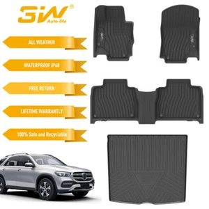3W Car Floor Mats Liner for 2020-2025 Mercedes-Benz GLE SUV Luxury Waterproof - Picture 1 of 16