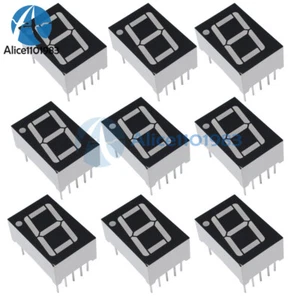 10 STCK. 0,56 Zoll 7 Segment rote LED-Anzeige 1 Ziffer gemeinsame Anode - Bild 1 von 9