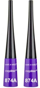 2 Electric Purple Wet n Wild 874A MegaLiner Liquid Eyeliner Precise Application - Picture 1 of 1