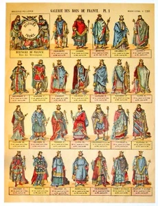 IMAGE D'EPINAL ROI  DE FRANCE  N°1391 IMAGERIE PELLERIN ANCIENNE MILITAIRE - Picture 1 of 1