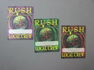 Rush backstage pass satin stickers THREE Time Machine 2010 Local Crew - OTTO - Picture 1 of 1