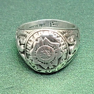 Vintage US Navy WW1 Ring Veterans Of Foreign Wars Circa 1900s Size 8 - Bild 1 von 11