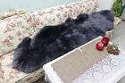 Gray Double RealSheepskin Carpet Sofa Bedspread Rug Home Decor Lambskin Fur Pelt