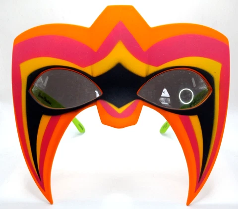 WWE Sun Stache "Ultimate Warrior" Wrestling Wrestler Neon Paint Face Sunglasses Cover