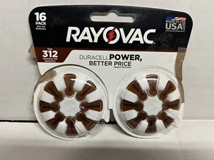 RAYOVAC 16-Pack: #312 Hearing Aid Batteries - New - Picture 1 of 2