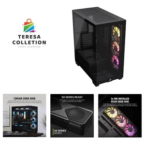 3500X ARGB Mid-Tower ATX PC Case – Panoramic Tempered Glass – Reverse Connect... - Picture 1 of 9