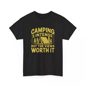 Camping T-Shirt Hiking Outdoor Nature Lover Adventure Graphic Tee Gift Unisex - Picture 1 of 6