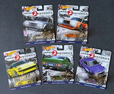 Hot Wheels Premium Japan Historics 2 2018 juego completo de 5 🔥 Mazda Datsun Niss Foto 1 de 4