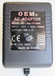 adaptor oem 15V 1A adapter - Photo 1/1