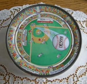 Eagle Nuts Ballpark Style Peanuts Baseball Collectible 7 1/4" Round Tin w/Lid ~ - Picture 1 of 11
