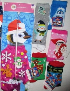Christmas Design Children's Kids Size Socks Choose Style - Picture 1 of 10