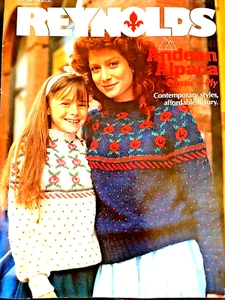 Reynolds 288 ANDEAN ALPA sweaters 8pg knit pattern leaflet 7 adult/child designs - Picture 1 of 7