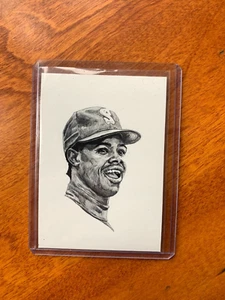 Custom Mini-Print KEN GRIFFEY JR. Portrait Black & White Beta Series #1 MARINERS - Picture 1 of 2