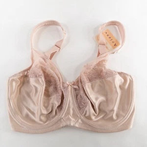 Aviana Bra 34G Blush Pink Lace Trim Underwire Unpadded Style 2456 Adjustable New - Picture 1 of 8