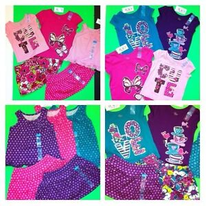 ~NEW~ Baby Girls Graphic Shirts Skorts Skirt Shorts 6-9 12 18 24 Months 2T 3T 4T