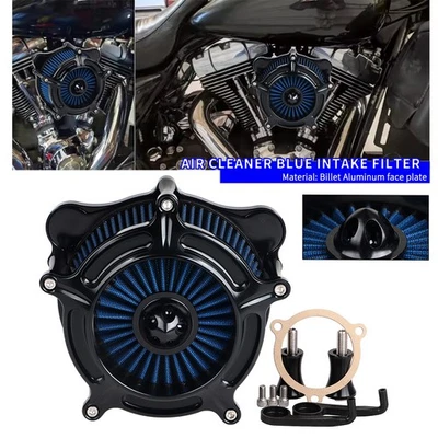 Filtro de admisión azul filtro de aire para Harley Electra Glide ultra clásico/limitado Foto 1 de 4