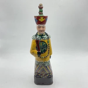 Chinese Qing Emperor 14” Large Pottery Ceramic Figure Stamped - Picture 1 of 7