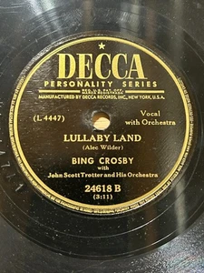 Bing Crosby DECCA 78 - Wiegenlied Land/Riders in the Sky - Cowboy Legende - Bild 1 von 2