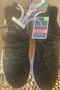 SNEAKERS DONNA WEST LOOP MEMORY FOAM nere TAGLIA MED 7/8 NUOVE CON ETICHETTE - Foto 1 di 13