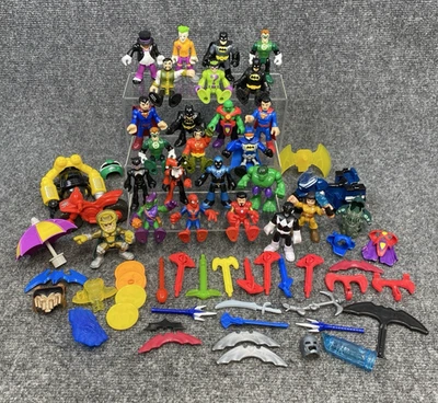 Imaginext DC Super Friends Lote de Figuras Mini Superhéroes Marvel Toys Armas Acc. Foto 1 de 4
