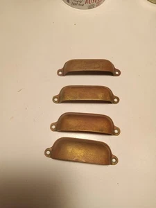 Antik / Vintage Schrank Schubladengriffe aus massivem Messing oder Fenstergriffe - Bild 1 von 11