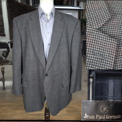 Jean Paul Germain Sport пальто куртка мужская 54L серый гончая шерсть - Изображение 1 из 4