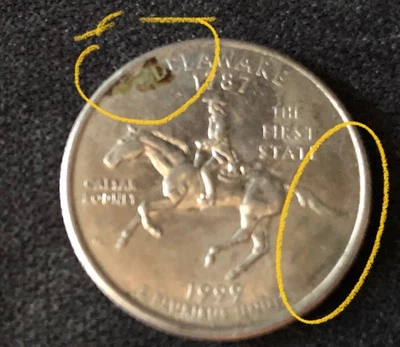 1999-Delaware D Mint With Errors  - Image 1 of 3